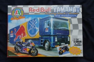 Italeri 3806  Red Bull Yamaha YZR500 WCM Racing Truck with Trailer